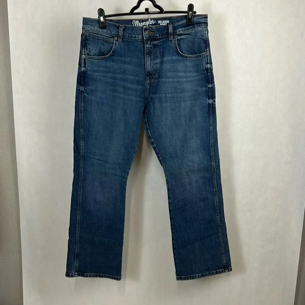 Wrangler Retro Relaxed Boot Cut Denim Jeans Mens 33x32